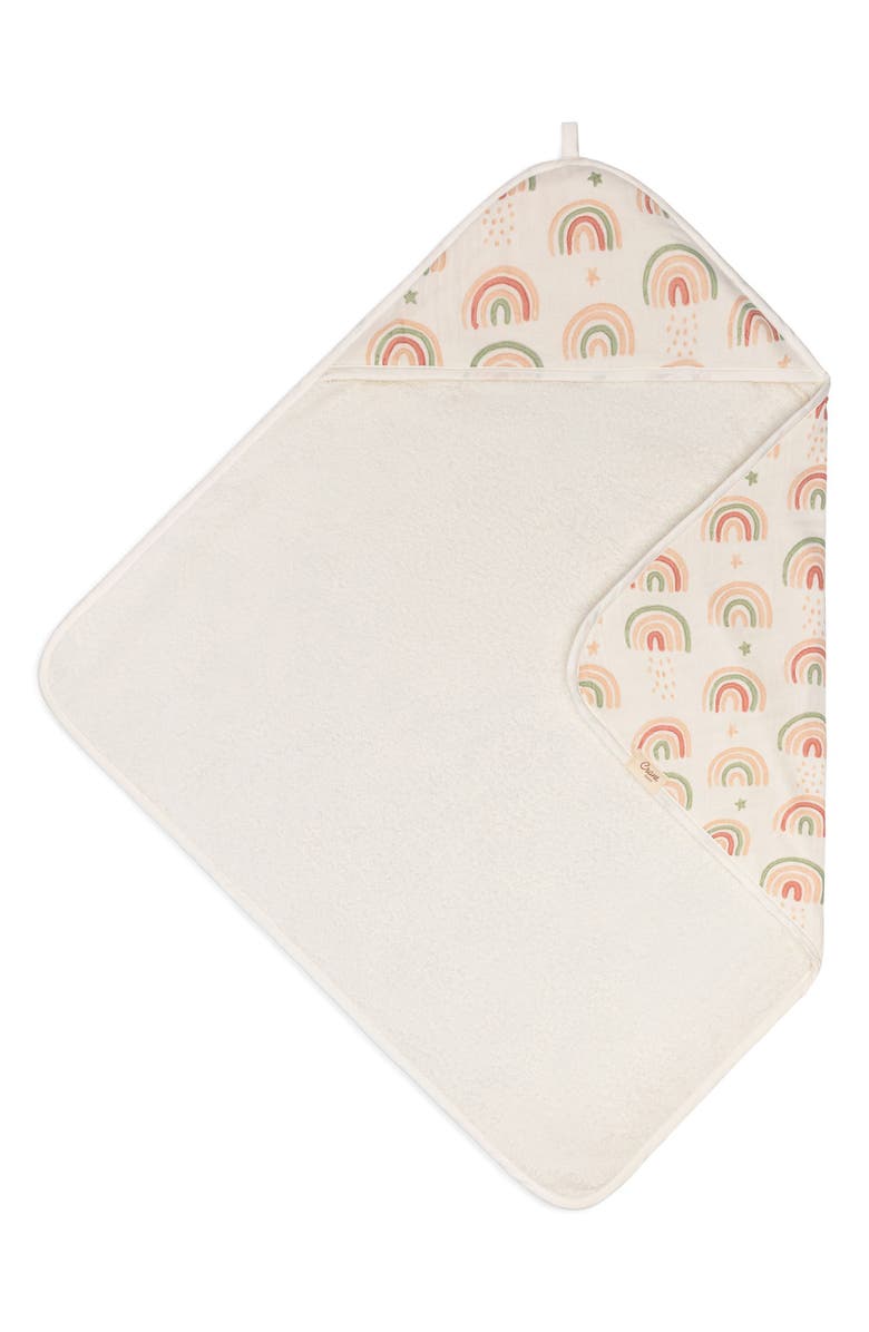 CRANE BABY Parker Hooded Cotton Muslin Towel, Main, color, Beige