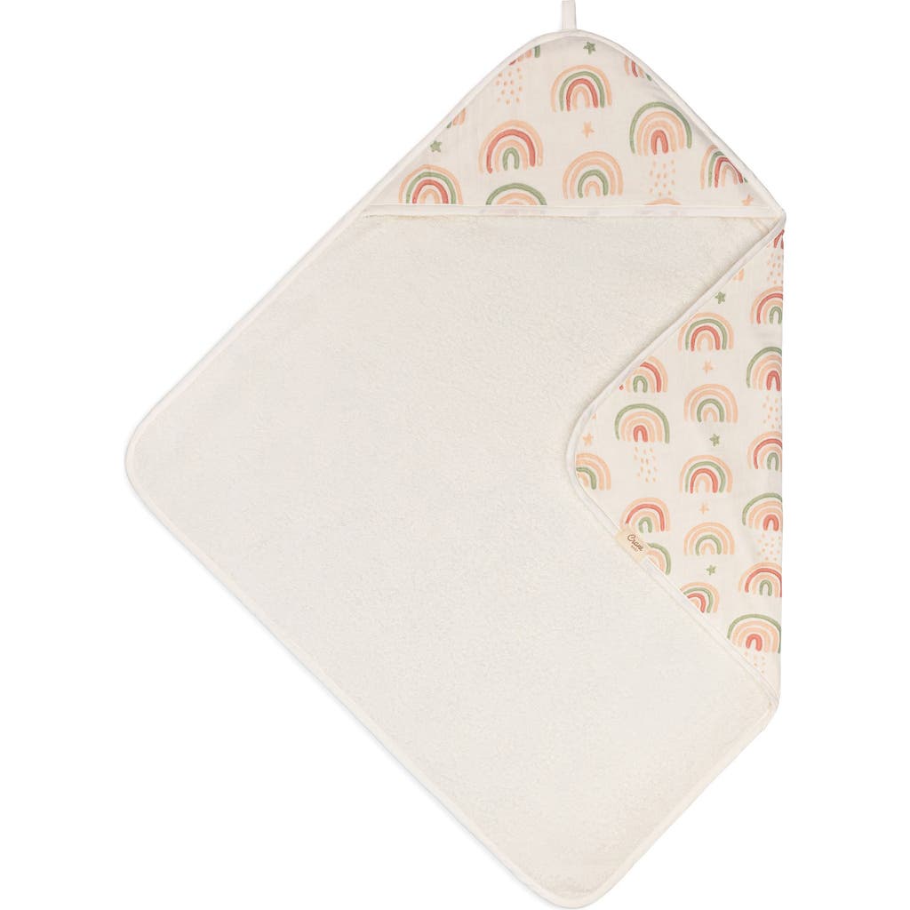 Shop Crane Baby Parker Hooded Cotton Muslin Towel In Beige