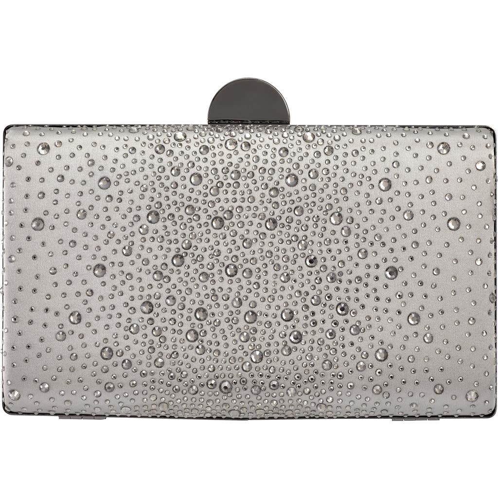 Lady Couture Glamorous Satin Evening Bag In Pewter