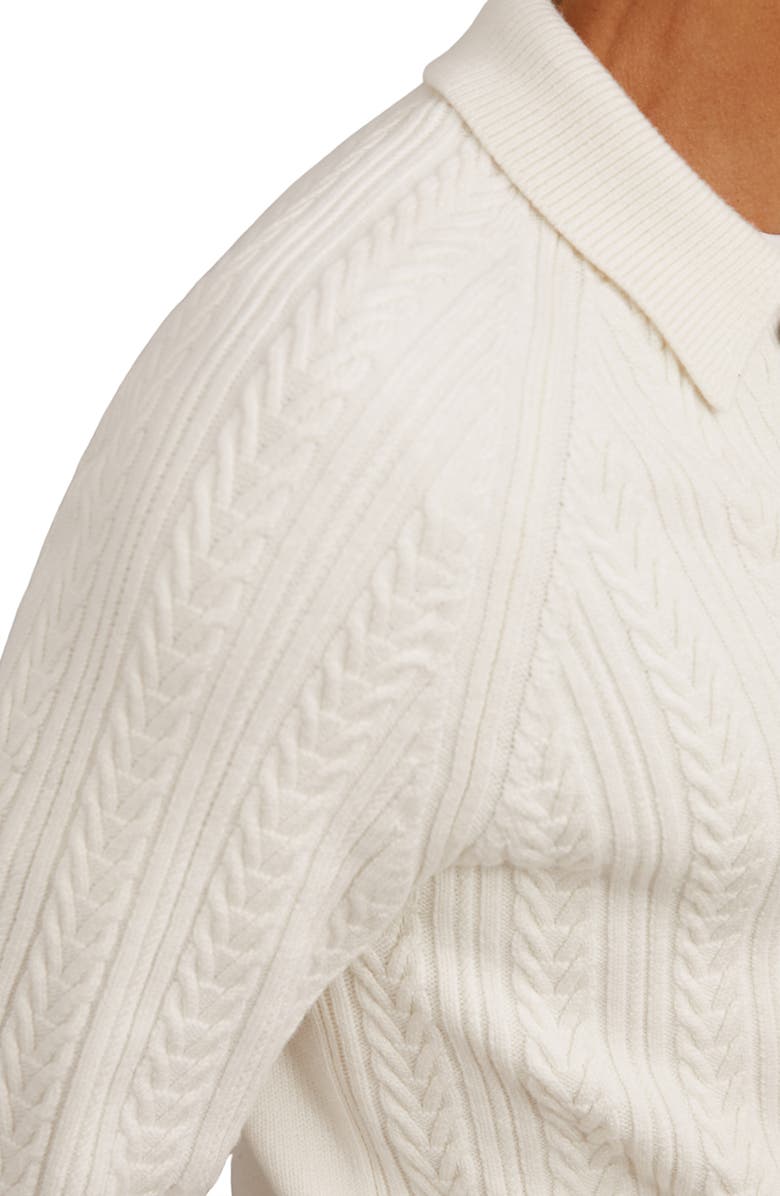 Reiss Evesham Polo Sweater, Alternate, color, Winter White