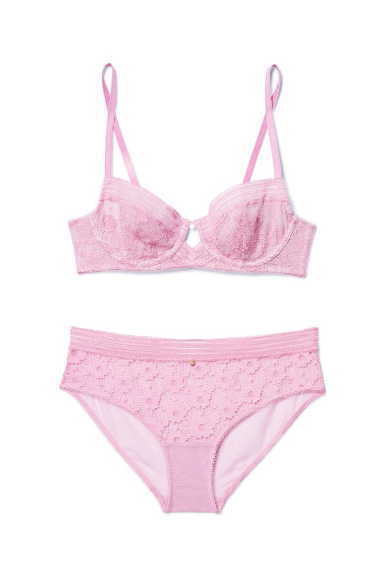 Nolie Unlined Demi Bra, Alternate, color, Medium purple