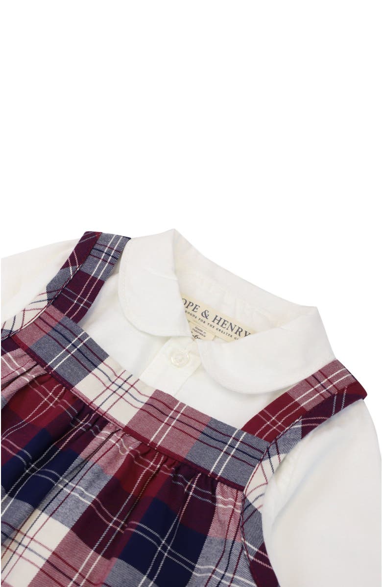 Hope & Henry Baby Organic Bodysuit and Jumper Set, Infant, Alternate, color, Berry Tartan Set