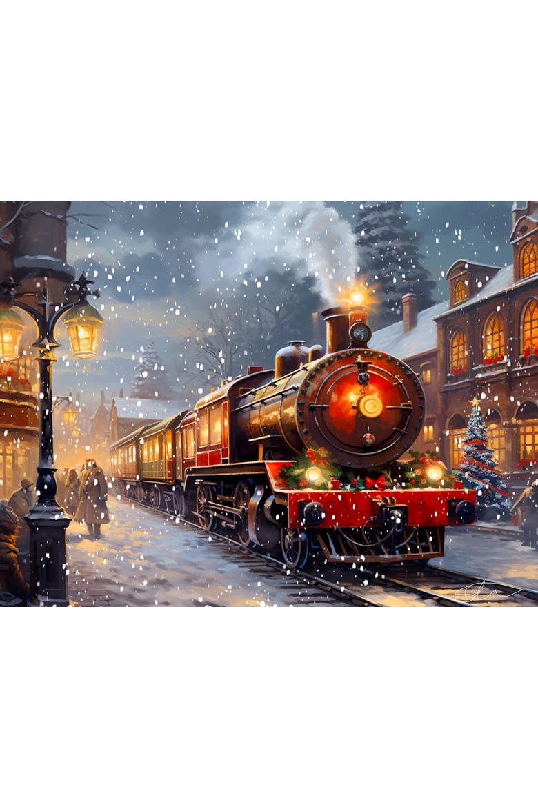 Train Through the City 500 piece Jigsaw Puzzle for Adults, Alternate, color, Multicolor