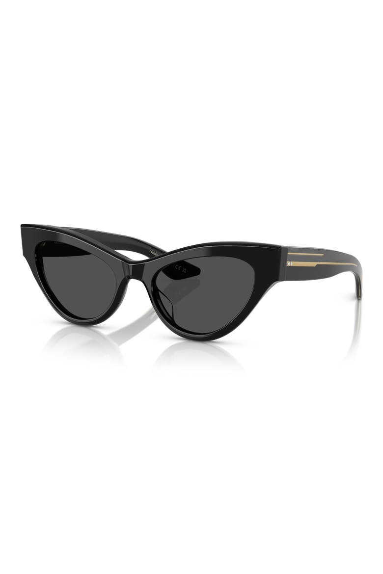 x KHAITE 54mm Cat Eye Sunglasses, Alternate, color, BLACK