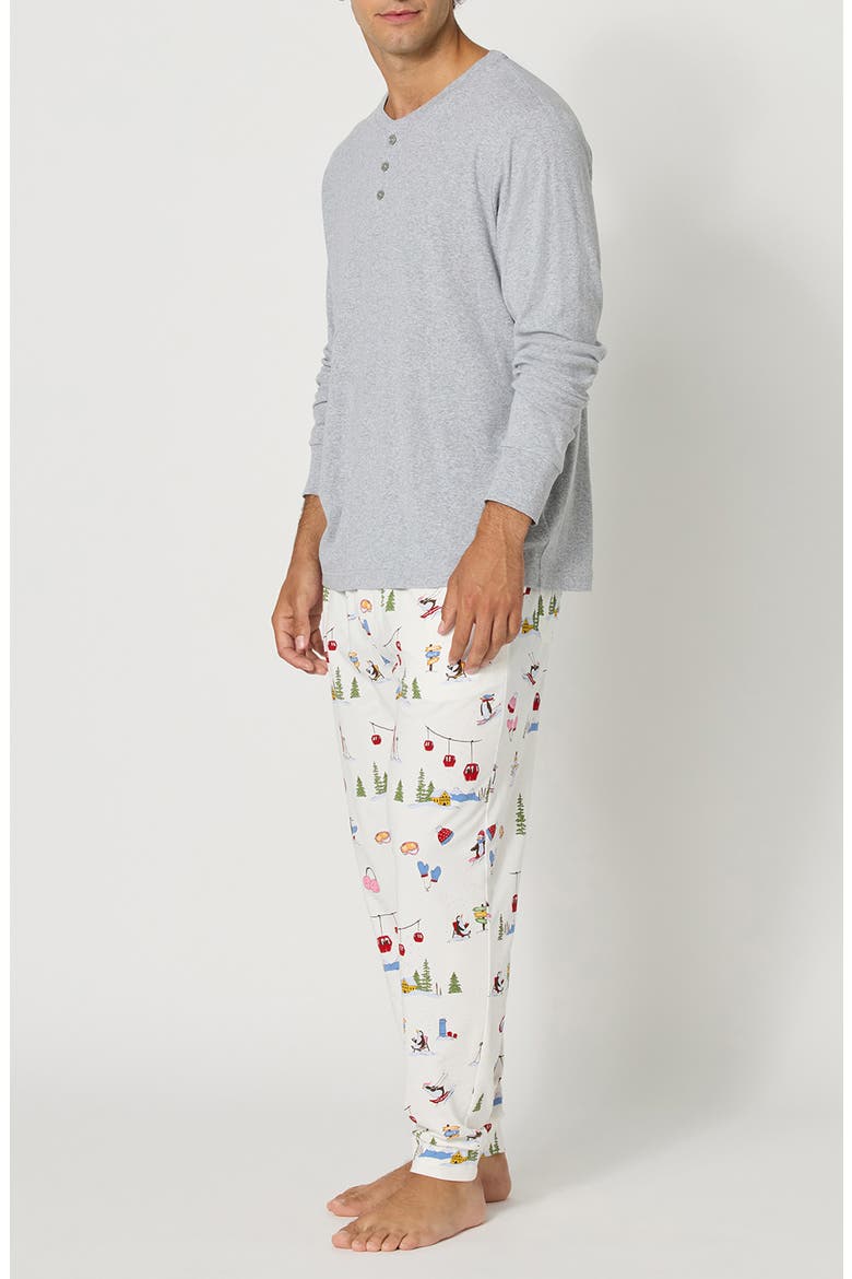 Snow Much Fun Cotton Pajamas, Alternate, color, SNOW MUCH FUN