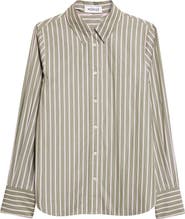 MONSE Back Cascade Stripe Button-Up Shirt