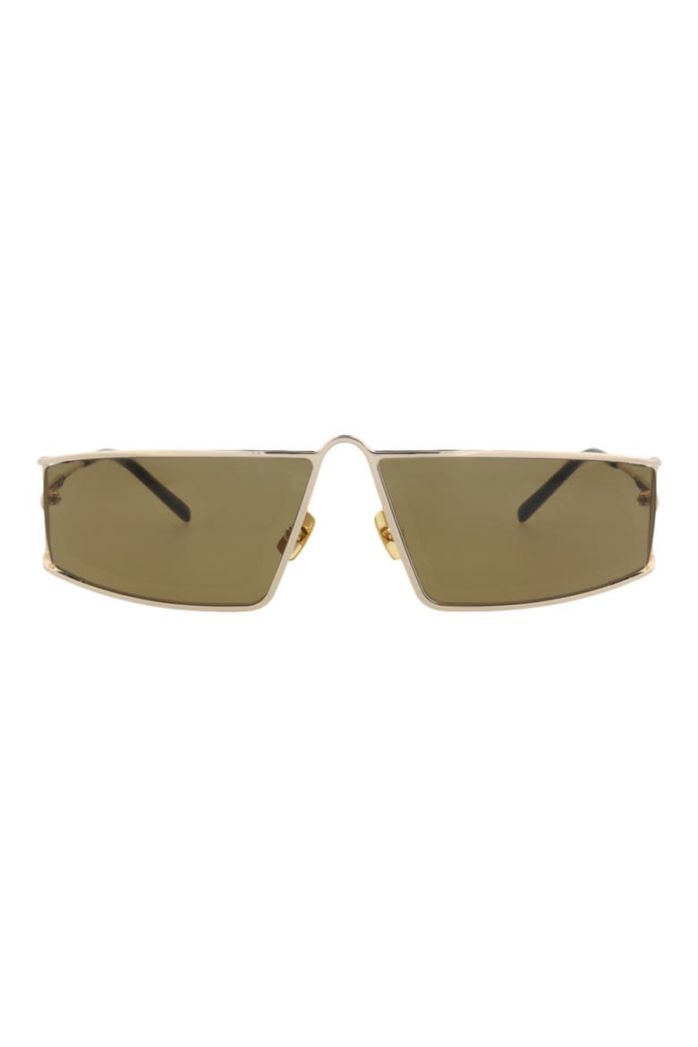 66mm Geometric Sunglasses, Main, color, GOLD GOLD BROWN
