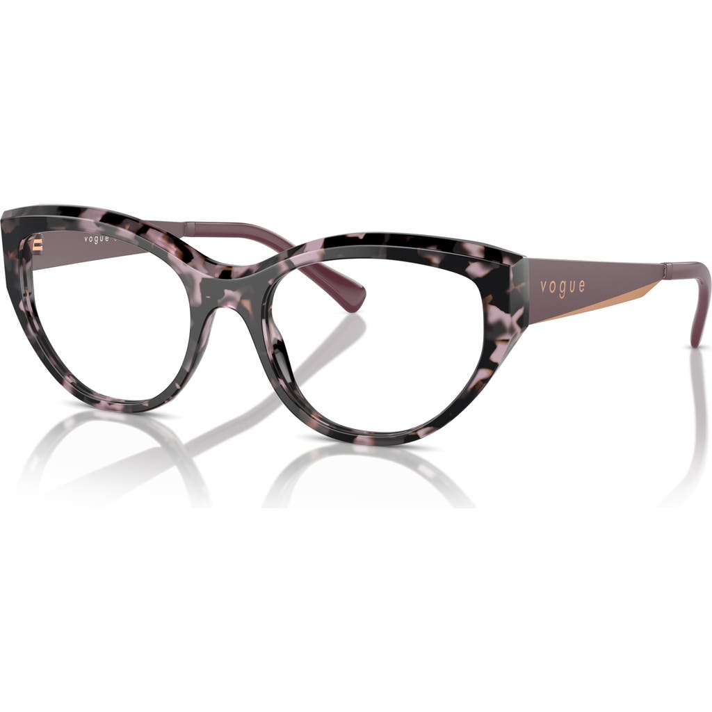 Vogue Eyewear 53mm Irregular Optical Glasses In Brown