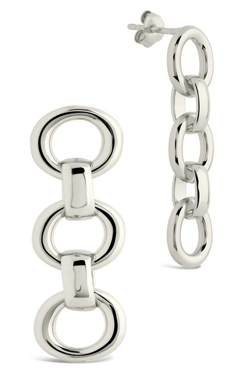 Frankie Chain Linear Drop Earrings