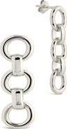 Sterling Forever Frankie Chain Linear Drop Earrings