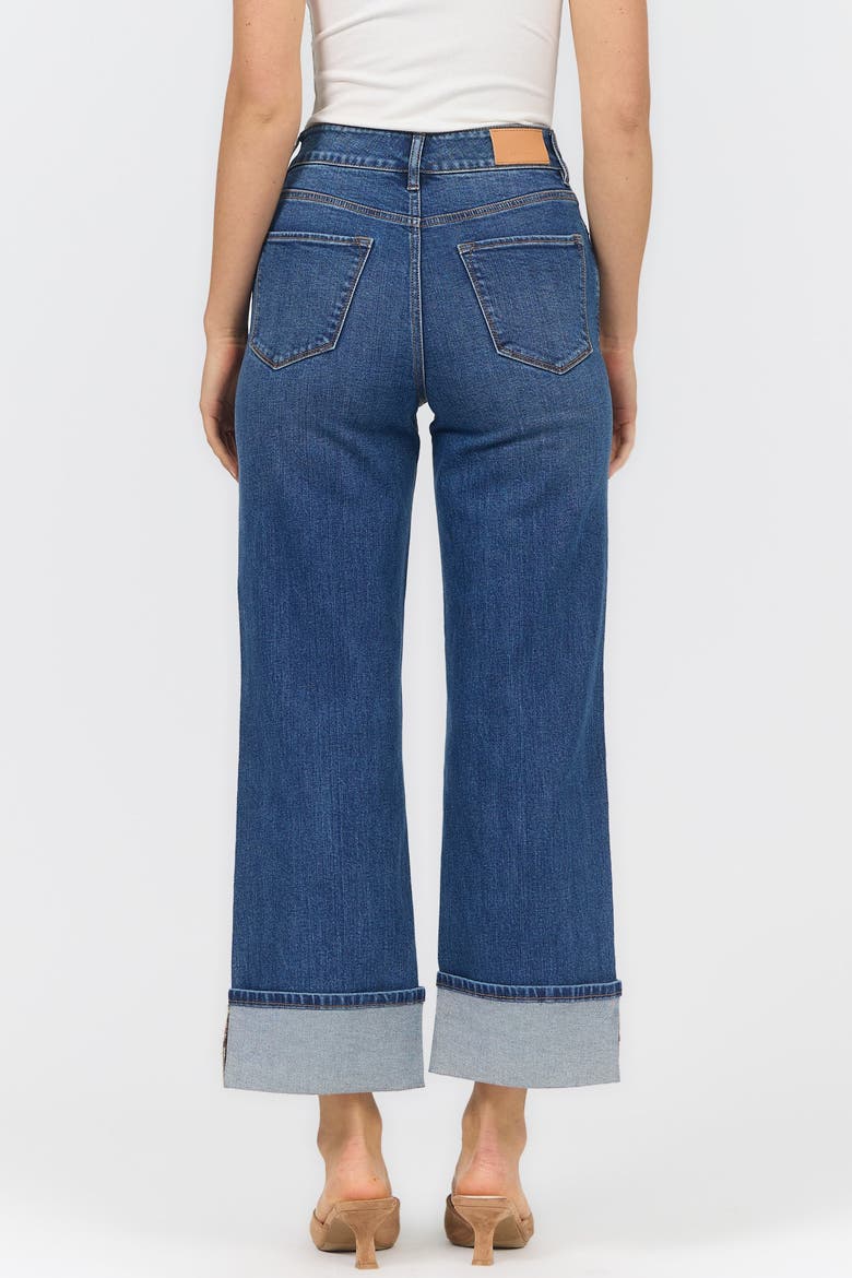Holly High Waist Cuffed Straight Leg Jeans, Alternate, color, French Street