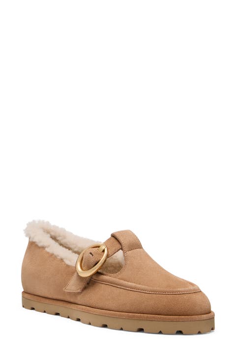 Dakota Genuine Shearling Mary Jane Flat (Women)