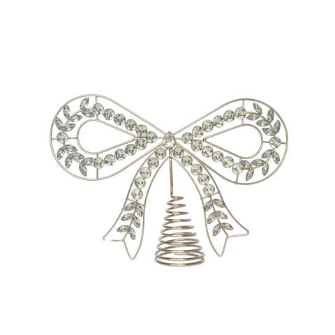 Iron & Acrylic Jewel Bow Tree Topper