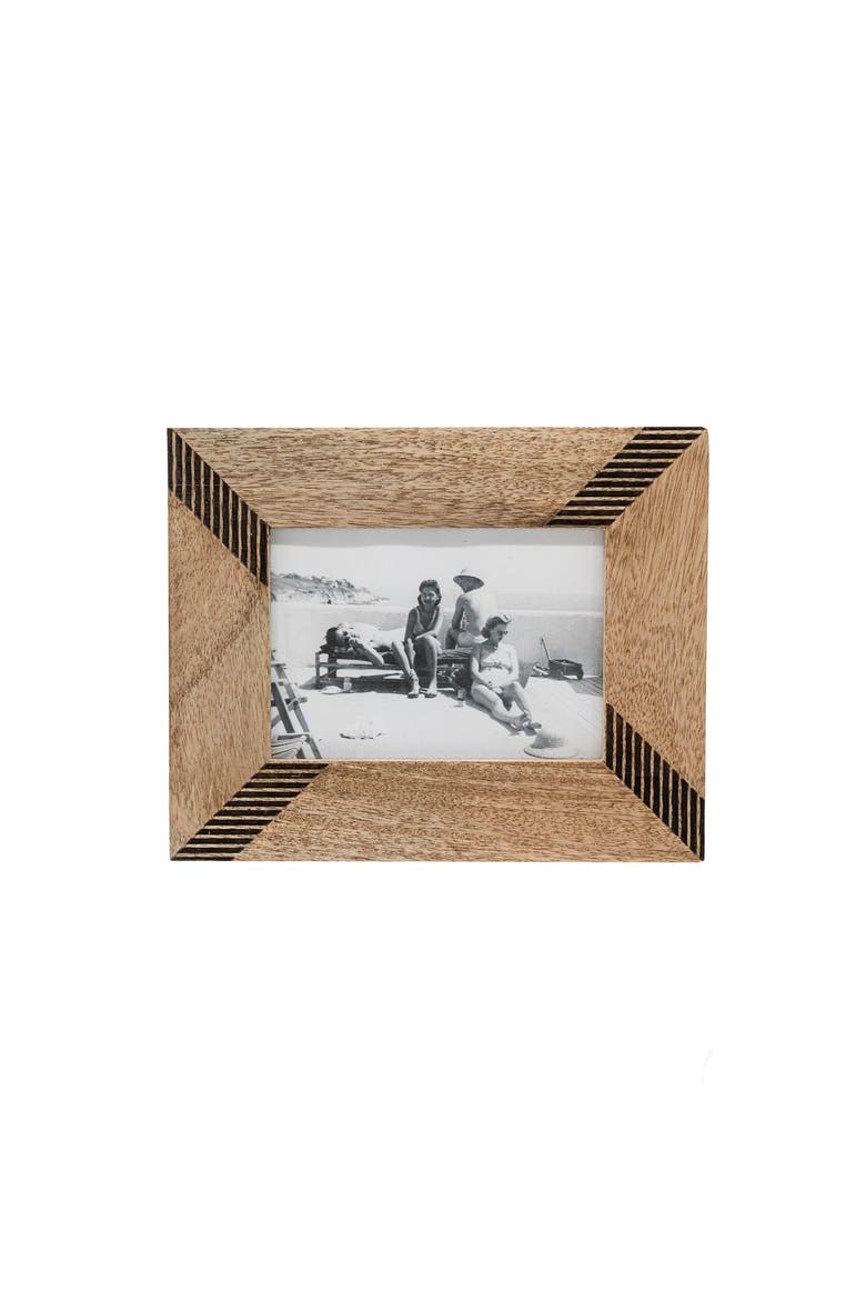 5x7 Coleson Natural Mango Wood Photo Picture Frame w/ Glass Pane, Main, color, Brown