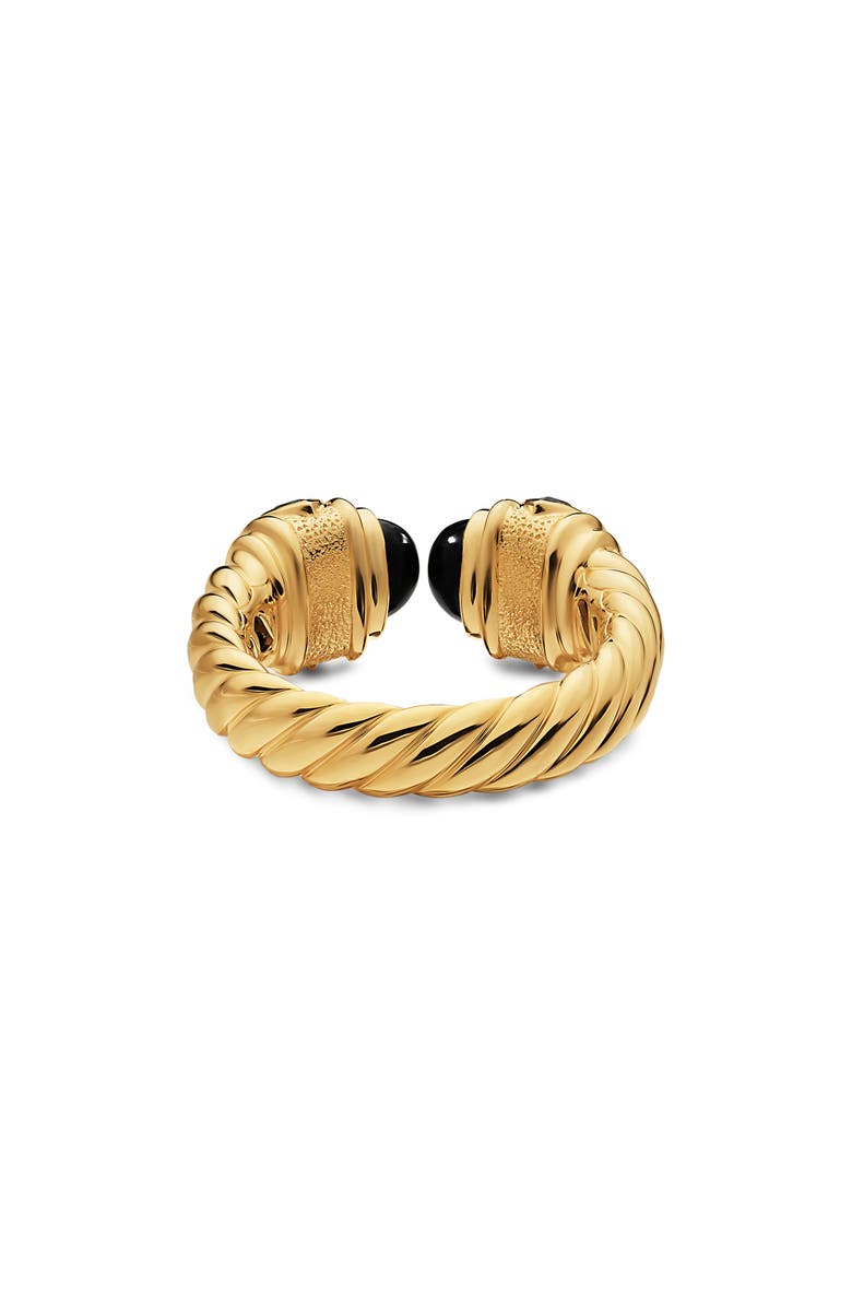 David Yurman Renaissance Color Ring in 18K Yellow Gold, Alternate, color, Black Onyx