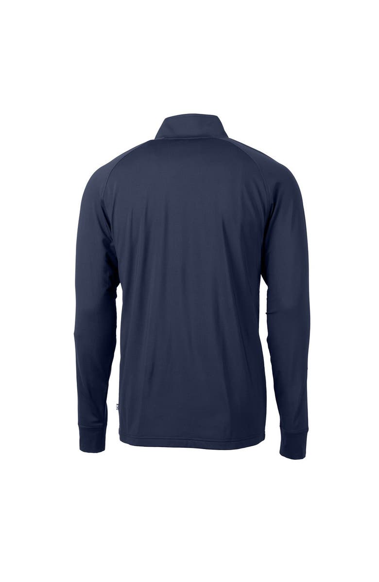 Cutter & Buck Men's Cutter & Buck Navy FIU Panthers Adapt Eco Knit Stretch Recycled Big & Tall Quarter-Zip Pullover Top, Alternate, color, 