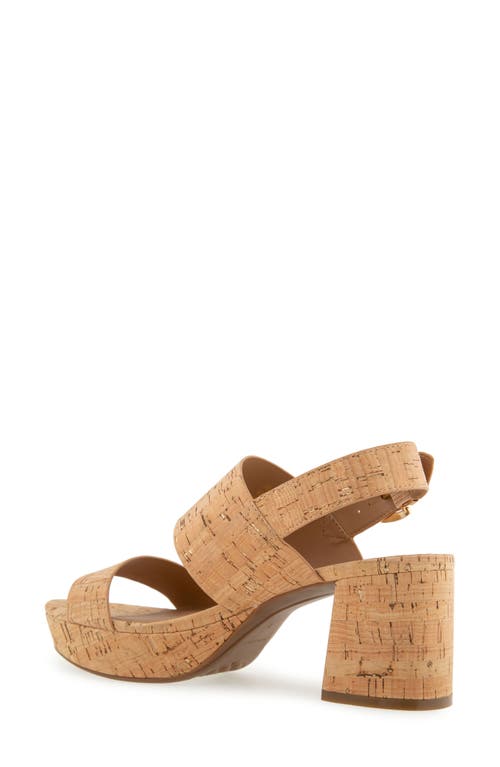 Shop Aerosoles Camilia Platform Sandal In Cork/gold Flecks