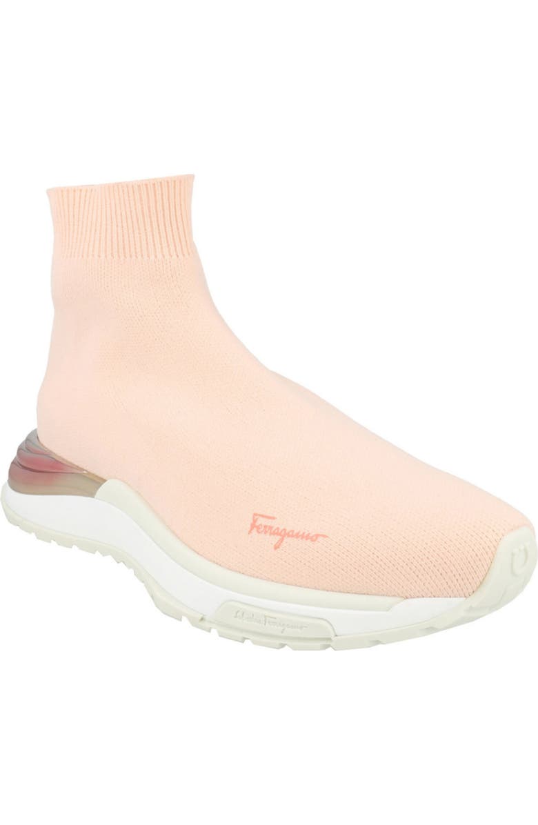 FERRAGAMO Ninette Knit Sock High Top Sneaker, Main, color, Pink