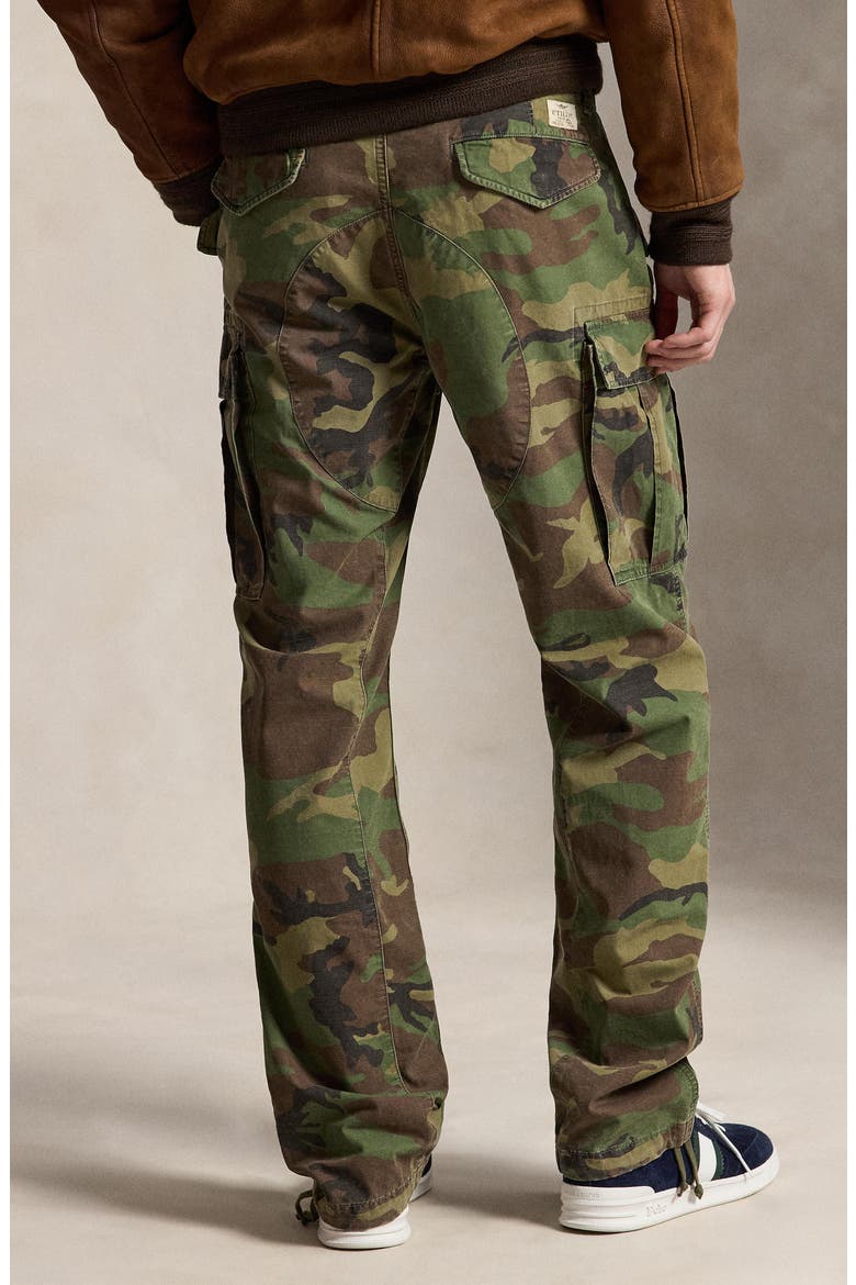 Rustic Canvas Camo Cargo Pants, Alternate, color, GREEN MU