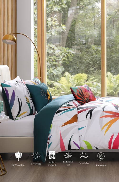 Bebejan Tropical Fusion Reversible Comforter Set In Green