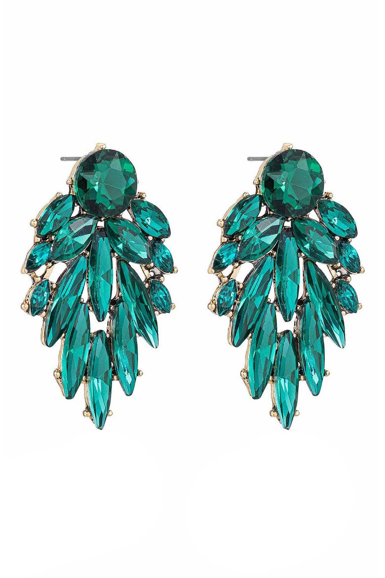 Crystal Chandelier Earrings, Alternate, color, GREEN