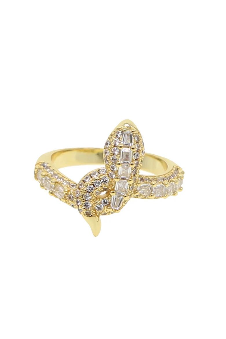 Pave Snake Ring, Main, color, Gold