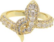 Mazin Jewels Pave Snake Ring