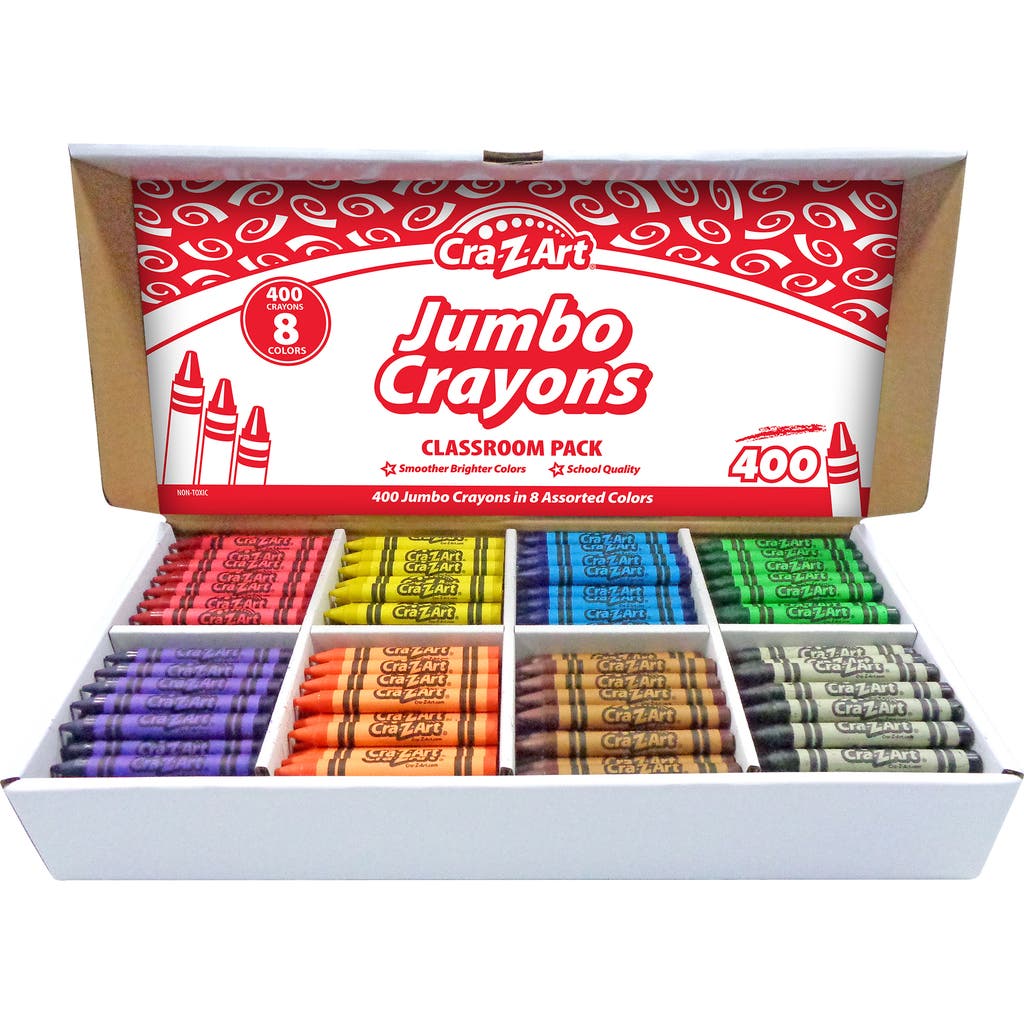 CRA-Z-ART Crazart Classroom Pack Jumbo Crayons 400 Pieces 8 Assorted Bright Colors in Multicolored  product
