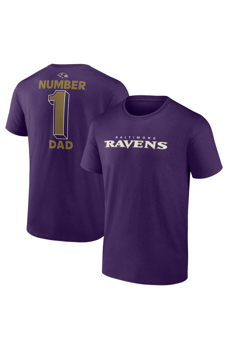 FANATICS Men's Fanatics Purple Baltimore Ravens Big & Tall Number One Dad T-Shirt, Alternate, color, Purple