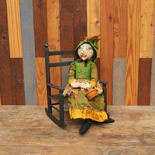 Gallerie Ii Gwinette Witch Joe Spencer Gathered Traditions Halloween Art Doll Figure In Multi