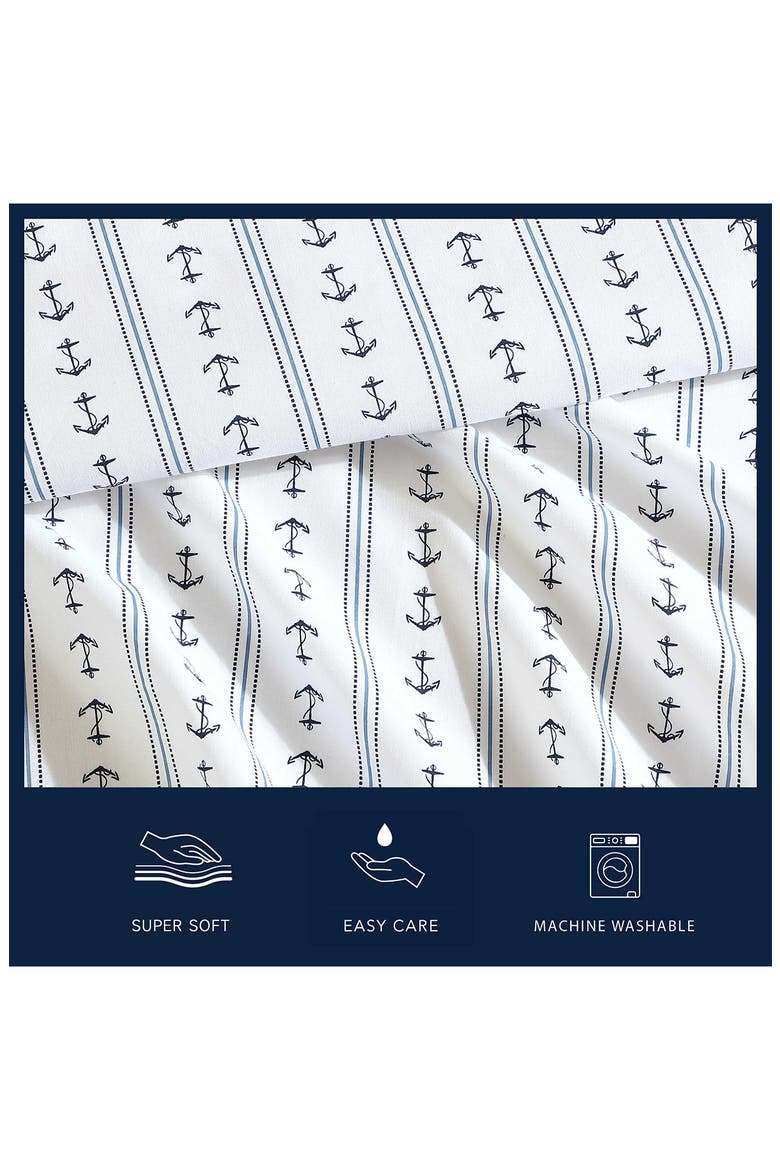 Anchor Lines 200 Thread Count Sheet Set, Alternate, color, DARK BLUE