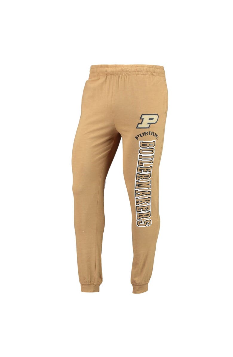 CONCEPTS SPORT Men's Concepts Sport Gold/Heather Charcoal Purdue Boilermakers Meter Long Sleeve Hoodie T-Shirt & Jogger Pajama Set, Alternate, color,