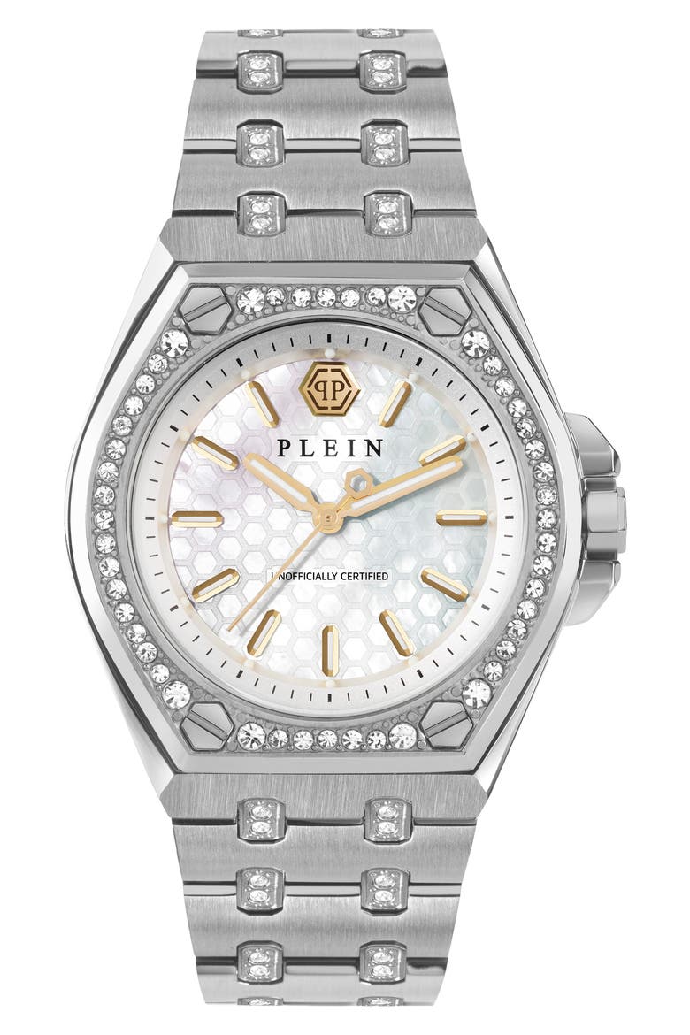 Plein Extreme Bracelet Watch, 38mm, Main, color, STAINLESS STEEL