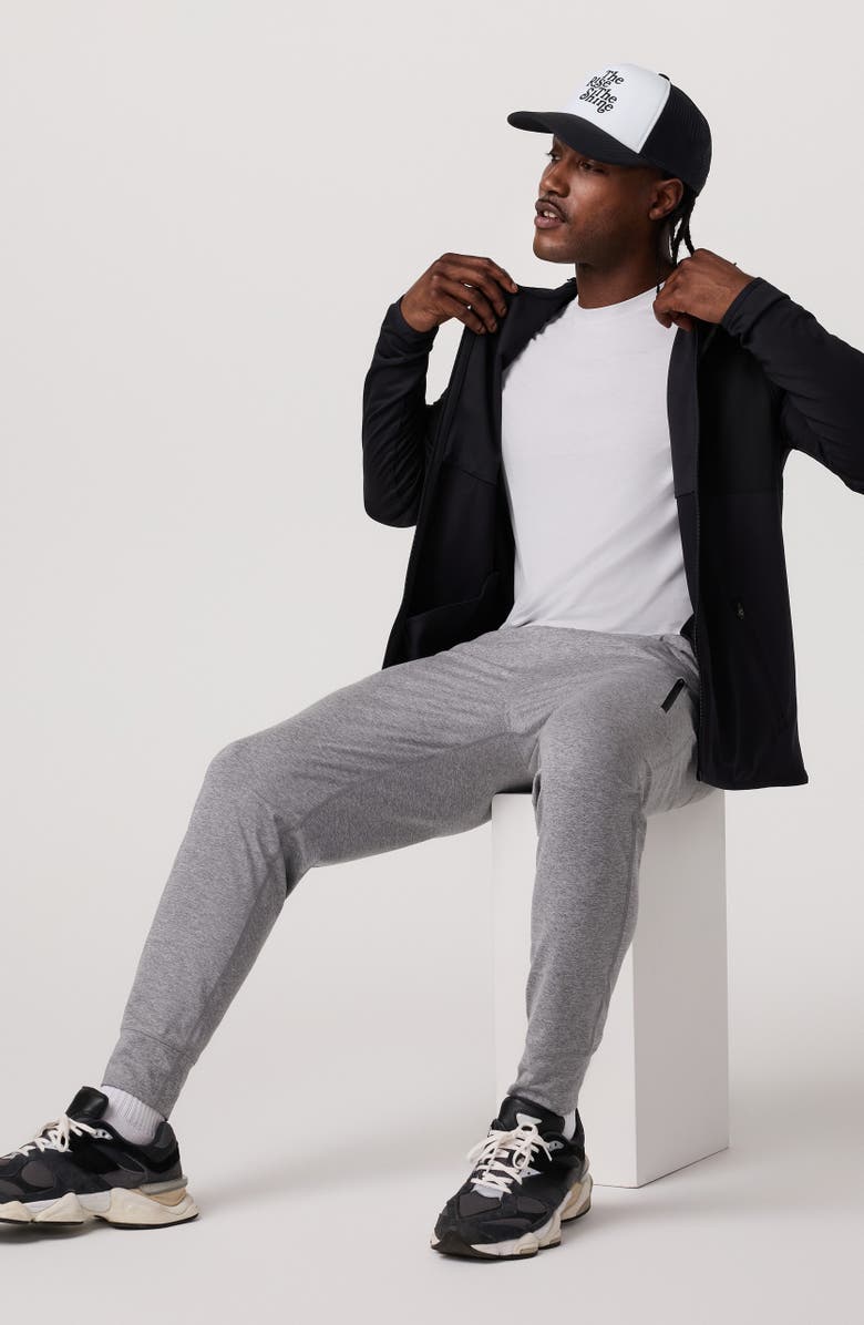 Vuori The Rise the Shine Snapback Trucker Hat, Alternate, color, Black