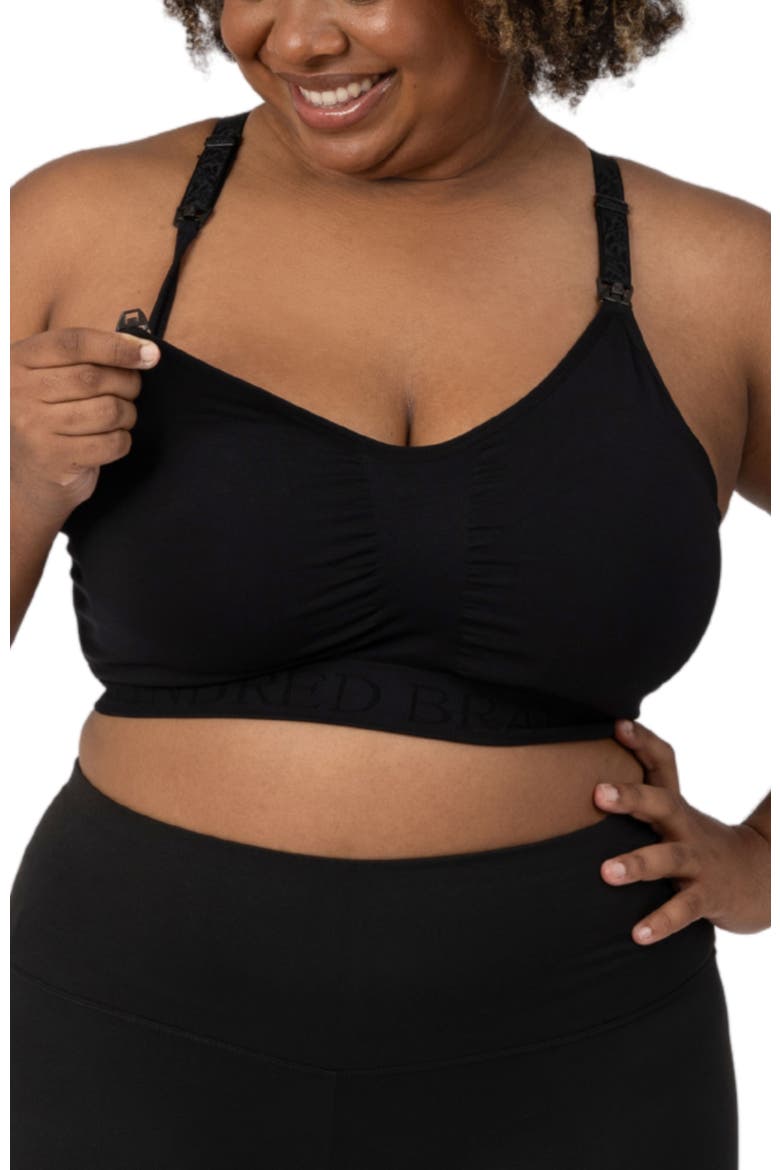 Sublime Nursing Sports Bra, Alternate, color, BLACK