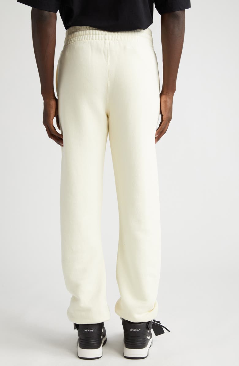 Off-White Flocked Logo Cotton Joggers, Alternate, color, 