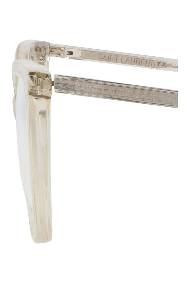 SL386 53mm Cat Eye Optical Glasses, Alternate, color, BEIGE BEIGE TRANSPARENT