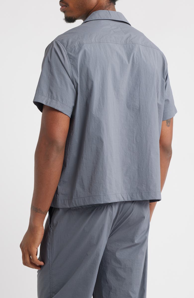 RIZORT Kore Stretch Nylon Camp Shirt, Alternate, color, Navy