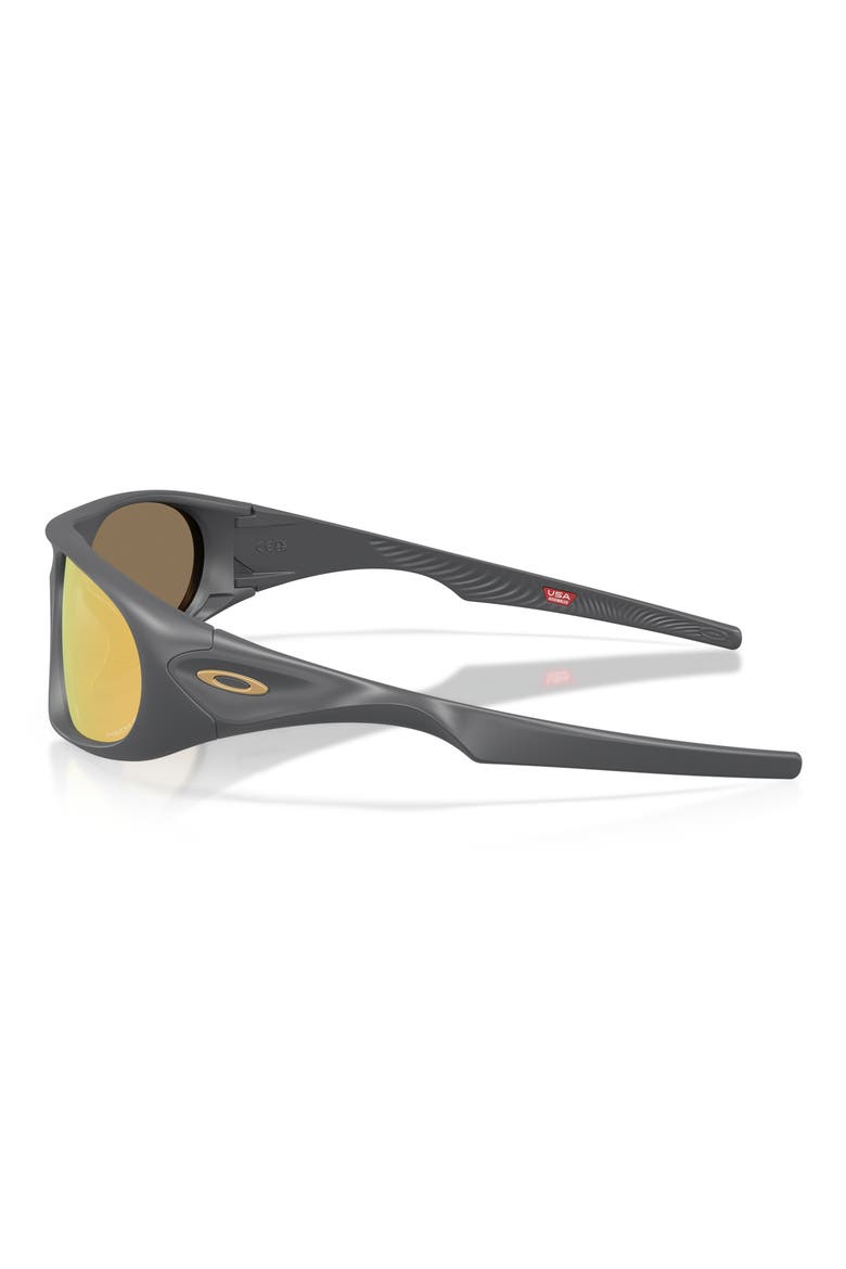 Neoforma 60mm Polarized Oval Sunglasses, Alternate, color, MATTE CARBON / PRIZM 24K