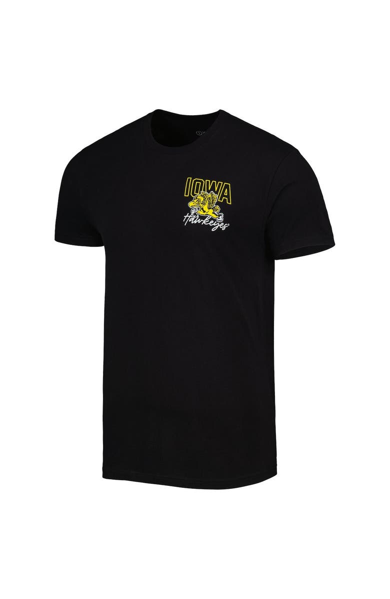 IMAGE ONE Men's Black Iowa Hawkeyes Vintage Through the Years Two-Hit T-Shirt, Alternate, color, 