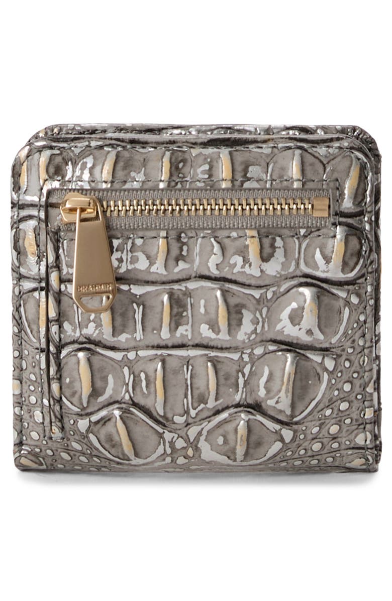 Brahmin Jane Croc Embossed Leather Bifold Wallet, Alternate, color, 