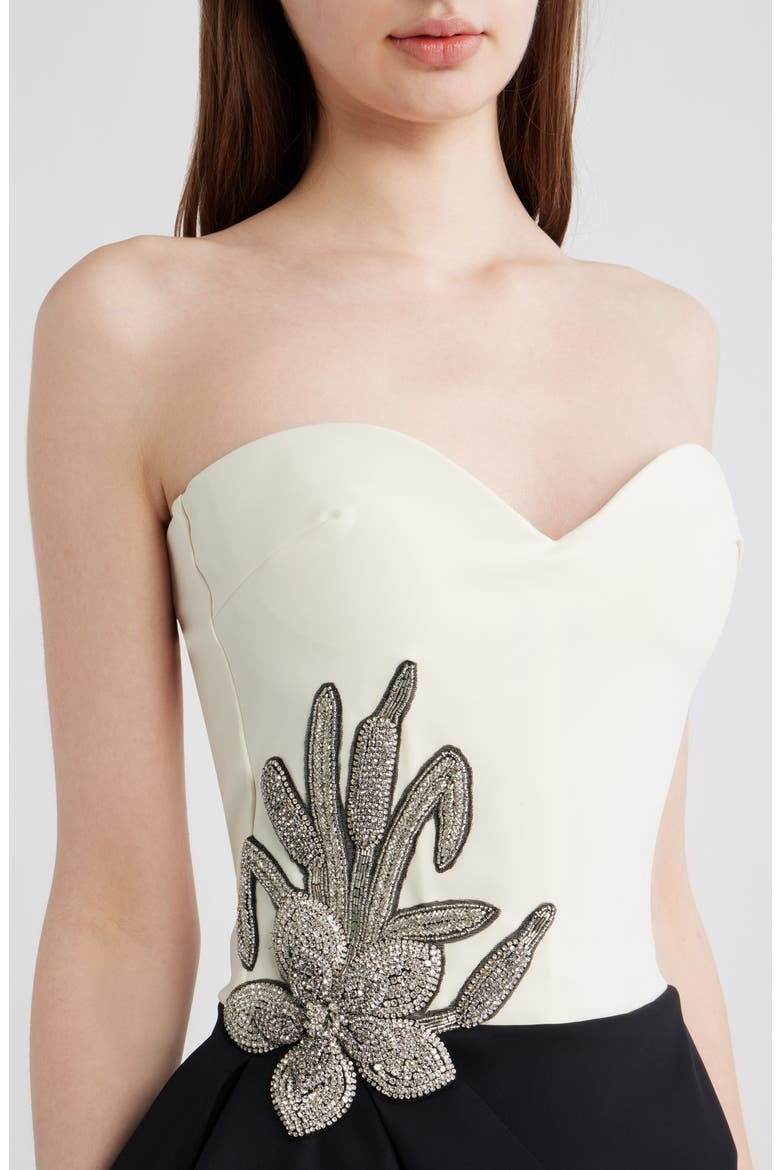 Grenawa Appliqué Sleeveless Dress, Alternate, color, 802 CREAM/BLACK