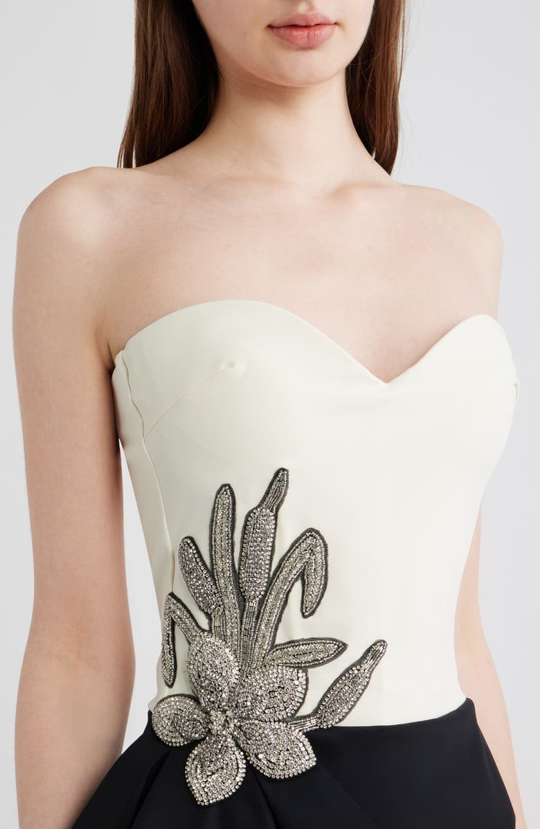 Chiara Boni La Petite Robe Grenawa Appliqué Sleeveless Dress, Alternate, color, 802 Cream/Black