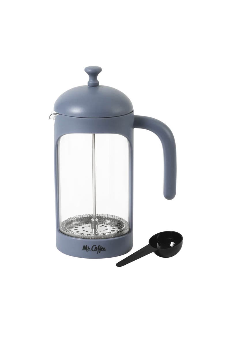 31 Ounce Retro Brew French Press Coffee Maker, Main, color, Blue