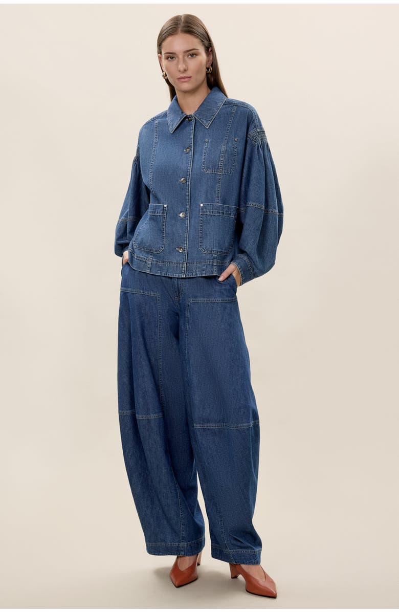 Rebecca Taylor Edith Shirt Jacket, Alternate, color, Edith Indigo