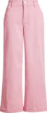 Wit & Wisdom Sam High Waist Ankle Wide Leg Twill Pants