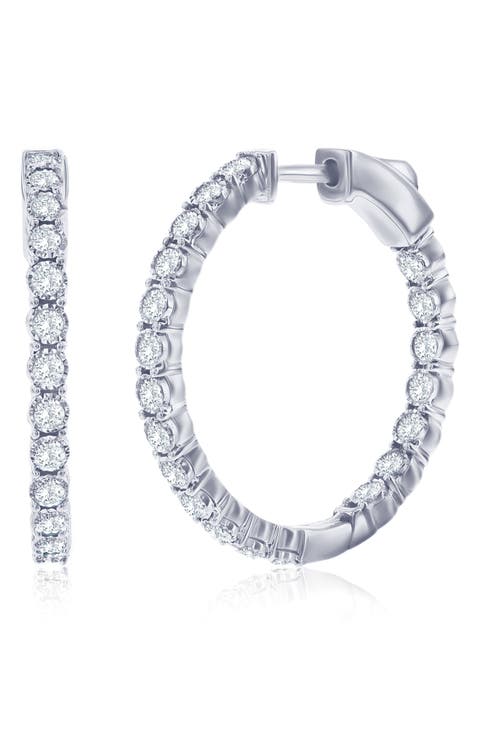 Lab Grown Diamond Hoop Earrings