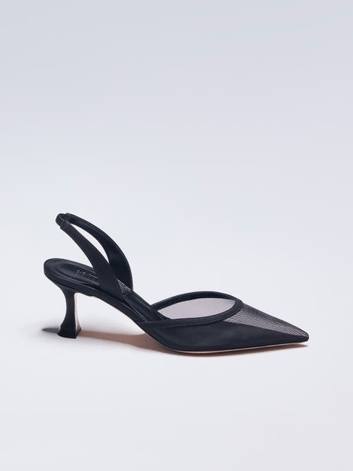 Britt Netta Women's Esme 60 Satin Mesh Pointed-toe Slingback In Sand