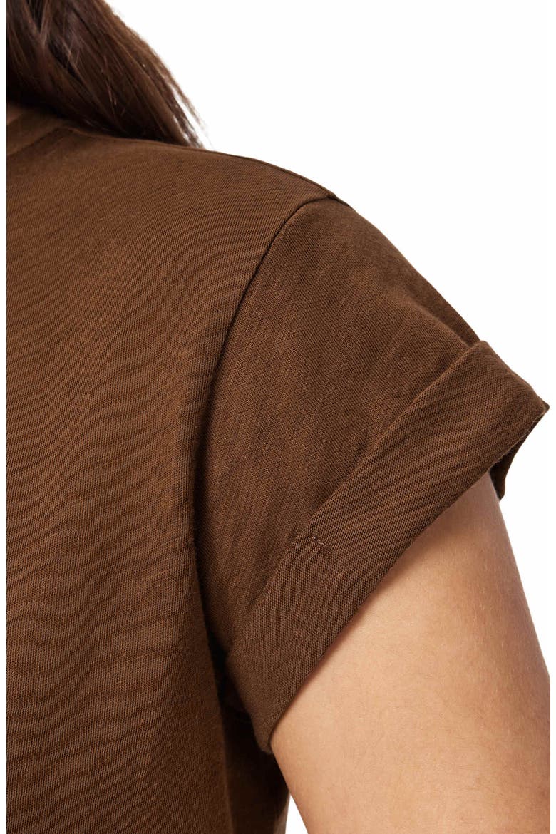Anna Cotton T-Shirt, Alternate, color, COGNAC BROWN