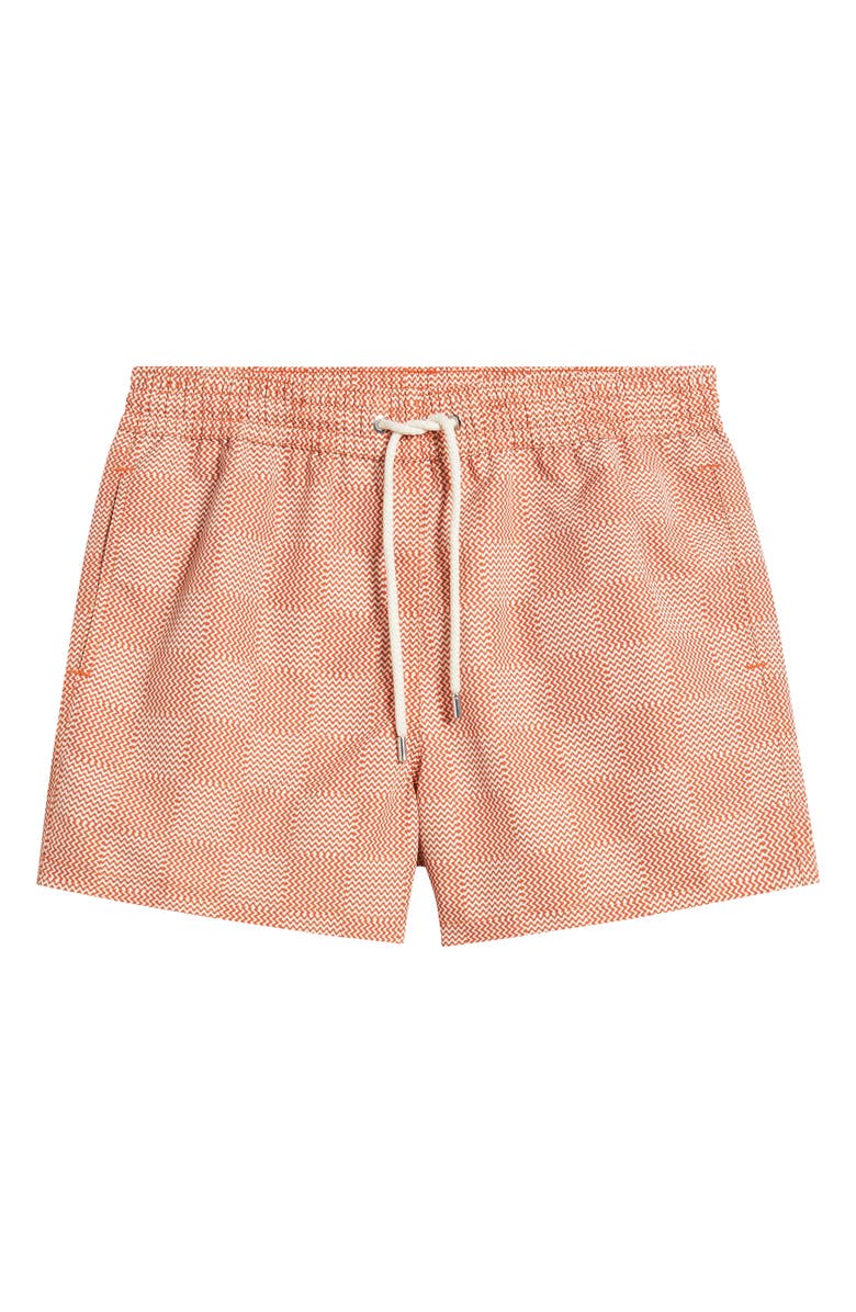 Frescobol Carioca Sport Copa Check Pattern Swim Trunks, Main, color, 